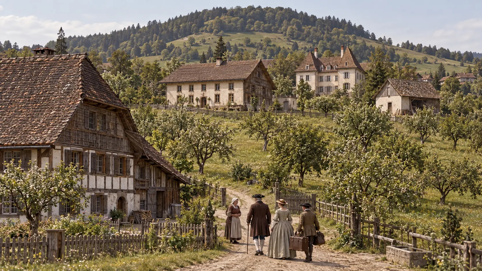 Die Residenz und ihre Umgebung · KI-Nachbildung